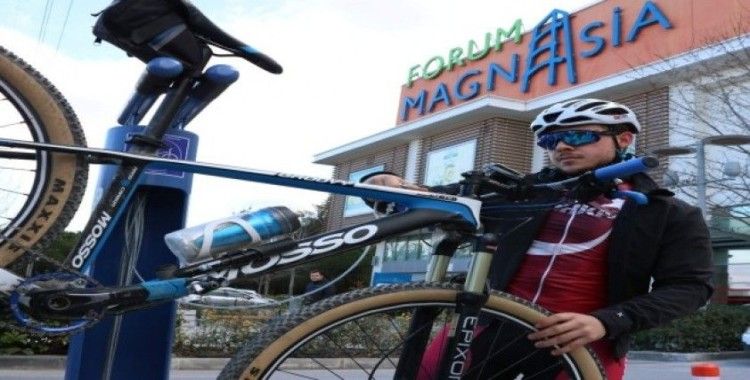 Manisa’da ilk bisiklet bakım istasyonu açıldı