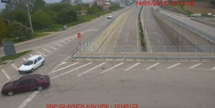 Sinop’taki trafik kazaları kamerada