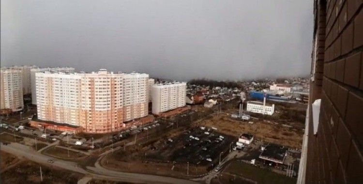 Rusya'da kar fırtınası görüntülendi