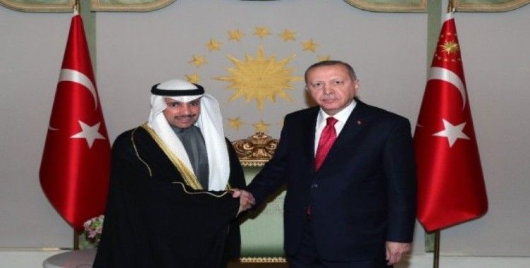 Cumhurbaşkanı Erdoğan, Kuveyt Ulusal Meclis Başkanı Marzuk Ali El Ganim’i kabul etti