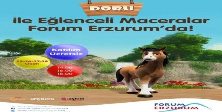 Doru ve Dostlarının Maceraları Forum Erzurum’da çocukları bekliyor