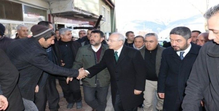 CHP Lideri Kemal Kılıçdaroğlu, Malatya’da deprem bölgesinde