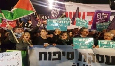 İsraillilerden ABD'nin sözde Orta Doğu barış planı protestosu