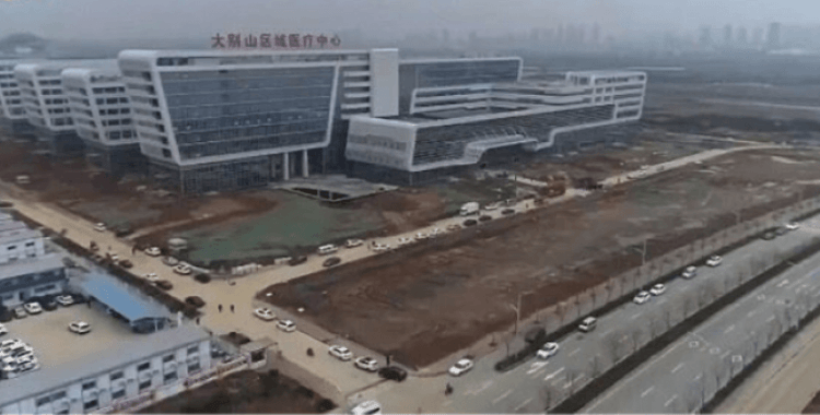 Çin'de korona virüsü hastaları için inşa edilen 2. hastane bitmek üzere