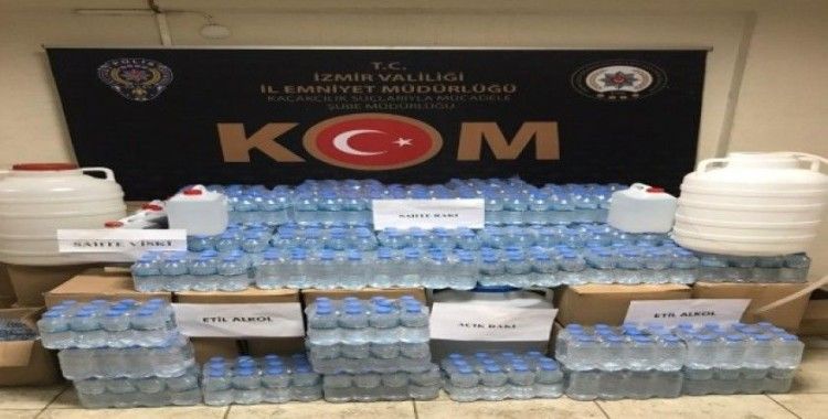 İzmir’de sahte içki imalathanesine baskın