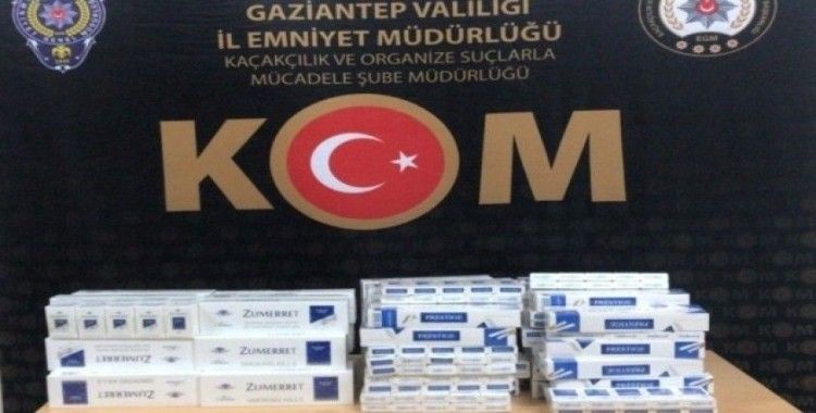 Gaziantep’te bin 50 paket kaçak sigara ele geçirildi