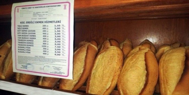 Kdz. Ereğli’de ekmek fiyatları yüzde 20 zamlandı