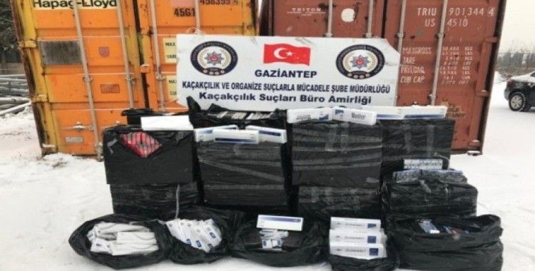 Gaziantep’te 10 bin 500 paket kaçak sigara ele geçirildi