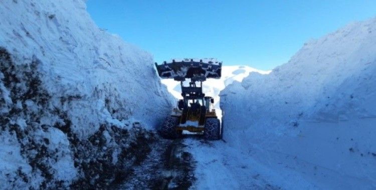 Yüksekova’da 6 metreyi bulan kar tünelleri şaşırttı
