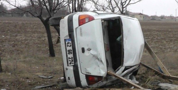 Konya’da otomobil devrildi: 1 ölü, 1 yaralı