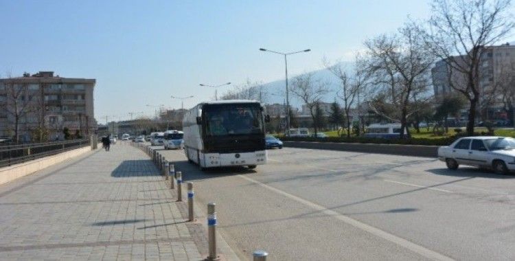 Bursaspor taraftarları kaza yaptıkları otobüsle geri döndü