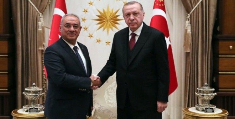 Cumhurbaşkanı Erdoğan DSP Genel Başkanı Aksakal'ı kabul etti