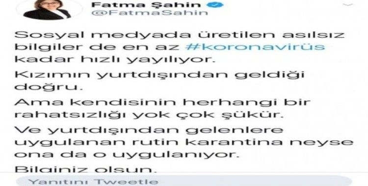 Fatma Şahin’den korona iddialarına cevap