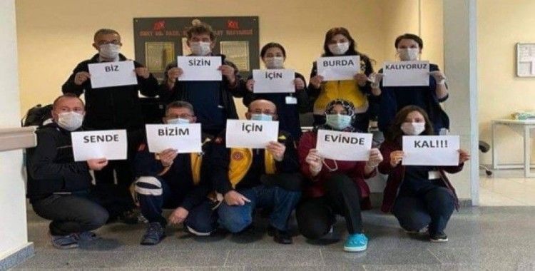 Emet Devlet Hastanesi personeli Korana virüs mesajı verdi