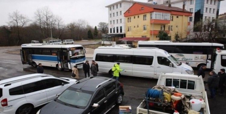 Halk Otobüsleri ve minibüsler her sefer sonrası dezenfekte edilmeye başlandı