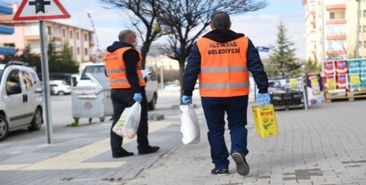 Altındağ’da 60 yaş üstü vatandaşlara alışveriş desteği