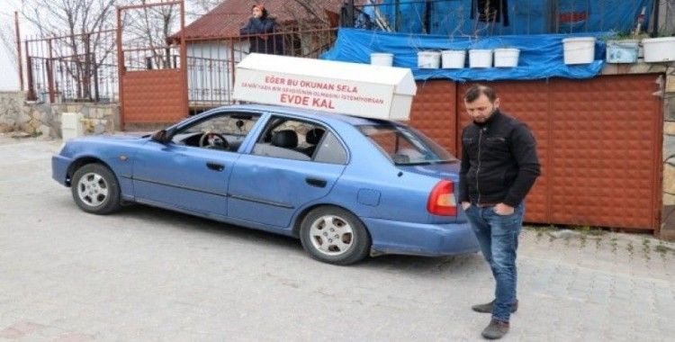 Bolu’da, aracına bağladığı tabutla ‘evde kal’ çağrısı yapan sürücüye ceza