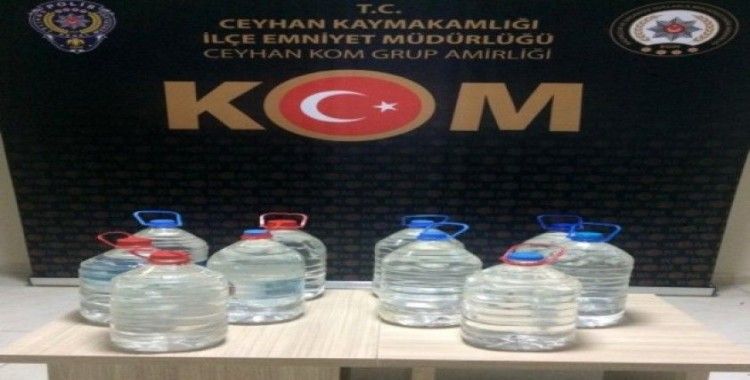 Ceyhan’da 50 litre kaçak alkol ele geçirildi