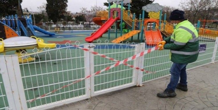 Büyükçekmece’de çocuk park ve oyun alanları kullanıma kapatıldı