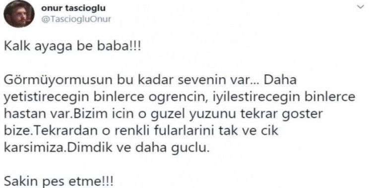 Dahiliye Profesörü Cemil Taşcıoğlu’nun oğlundan duygulandıran paylaşım