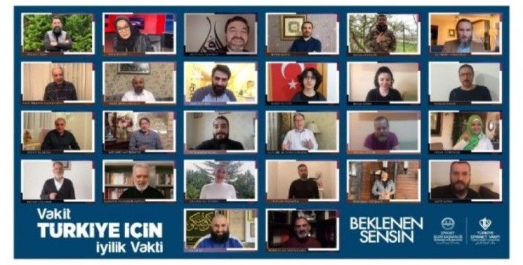 Ünlü isimlerden “Vakit Türkiye İçin İyilik Vakti” kampanyasına destek