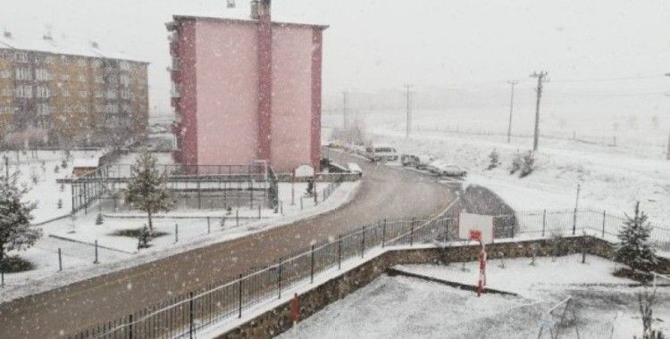 Erzurum’da Nisan ayında kar sürprizi