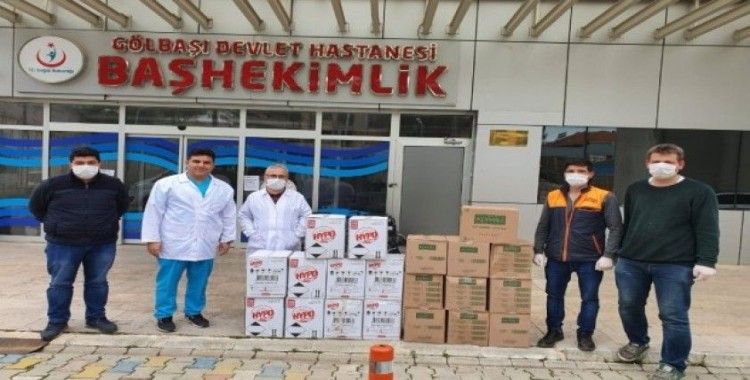 Devlet hastanesine dezenfektan bağışı