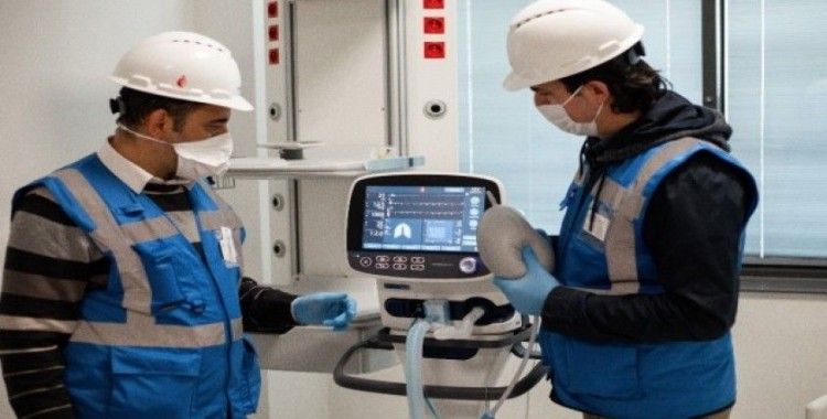 Solunum cihazlarının ilk partisi Başakşehir Şehir Hastanesi’ne ulaştı