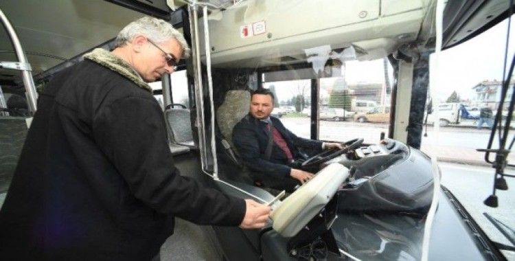 Konya Büyükşehir’den otobüslere şeffaf koruma kabini