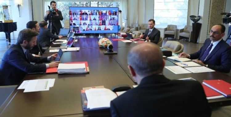Cumhurbaşkanlığı Kabinesi 9'uncu kez video konferansla toplandı