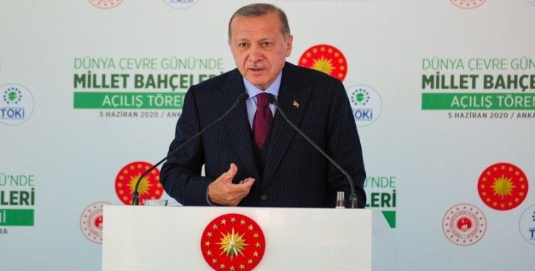 Cumhurbaşkanı Erdoğan, millet bahçelerinin açılışını yaptı