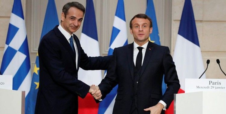 Yunanistan Başbakanı Miçotakis ile Fransa Cumhurbaşkanı Macron Türkiye'yi görüştü