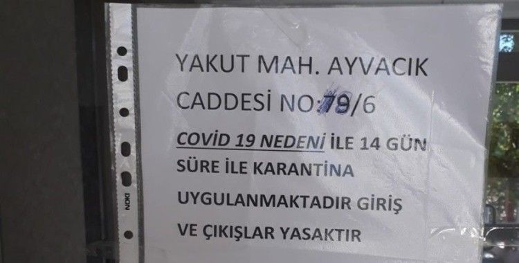 Kayseri'de bir daire karantina altına alındı