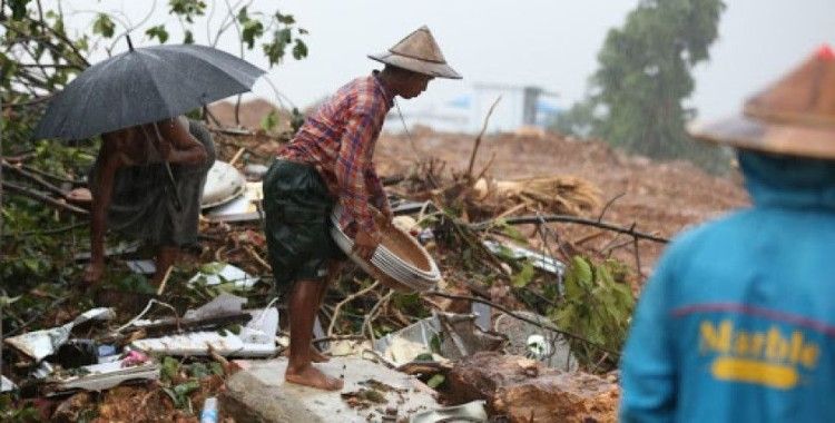 Myanmar'da meydana gelen heyelanda ölenlerin sayısı 100'ü geçti