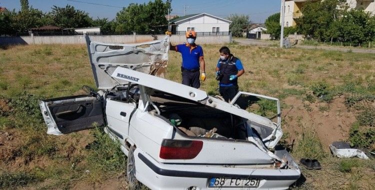 Aksaray'da düğün dönüşü kaza: 1 ölü, 4 yaralı