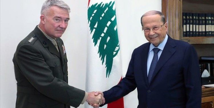 Lübnan Cumhurbaşkanı Avn, ABD Merkez Kuvvetler Komutanıyla askeri iş birliğini görüştü