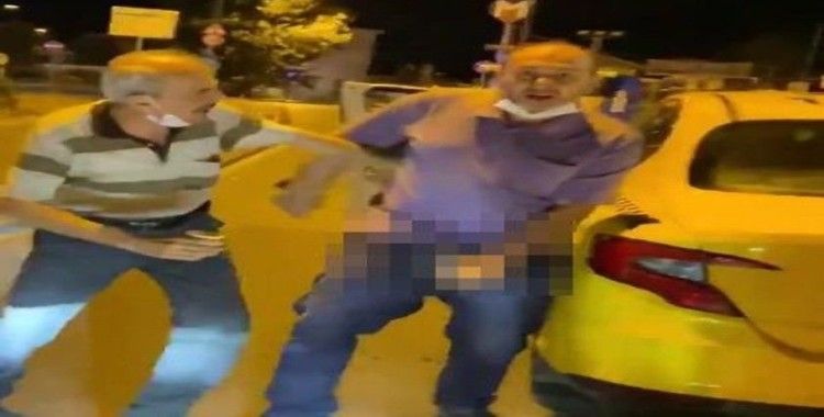  İstanbul’un göbeğinde cinsel organını gösteren taksici serbest