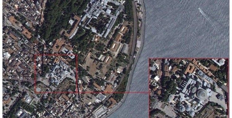 Ayasofya'da ilk Cuma, Göktürk-1 uydusundan böyle görüntülendi