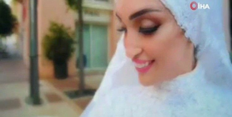 Beyrut'ta bir çift düğün fotoğrafı çektirdiği sırada patlamaya yakalandı