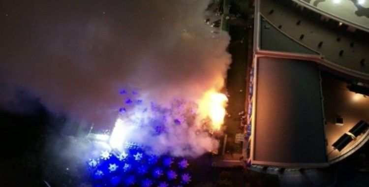 Konya'da otel bahçesinde yangın paniği