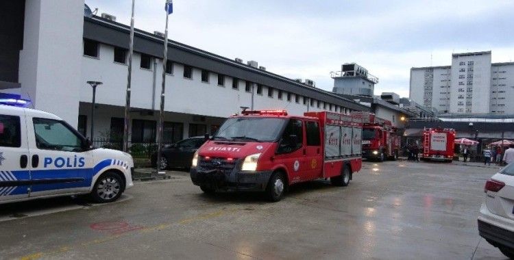 KTÜ Farabi Hastanesi'ndeki yangın paniğe neden oldu
