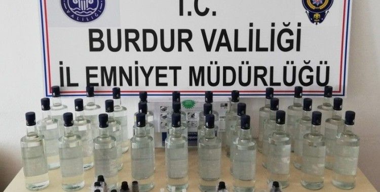 Burdur'da kaçak içki operasyonu