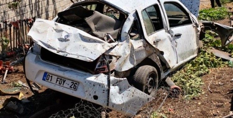 Mardin'de otomobil şarampole yuvarlandı: 1 yaralı