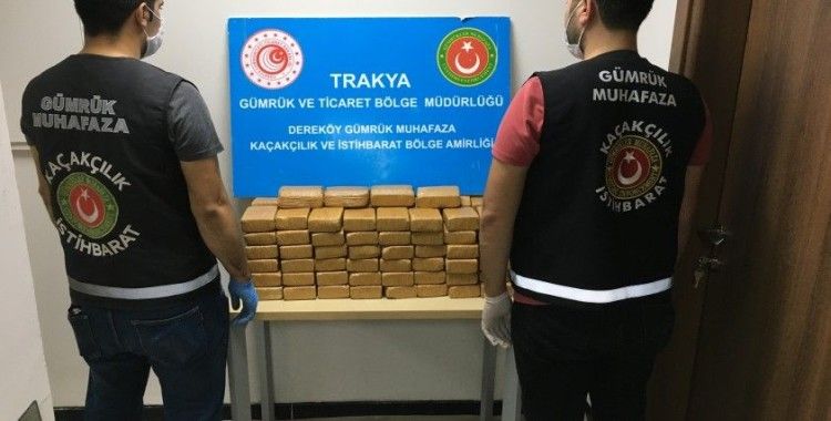 Dereköy Gümrük Kapısı'nda 50,9 kilo eroin ele geçirildi