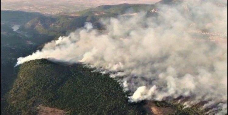  Denizli’deki orman yangını geniş bir alanda devam ediyor
