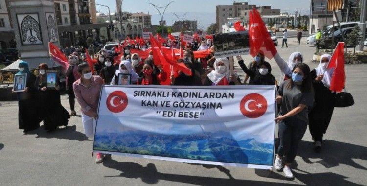 Şırnaklı kadınlar HDP binasına yürüyerek kan ve gözyaşına 'Edi bese' dedi