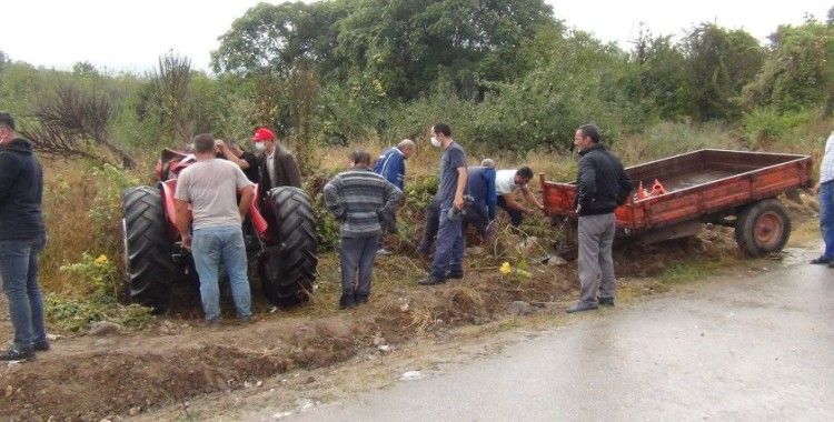 Bursa'da traktör devrildi: 1 ölü, 2 yaralı