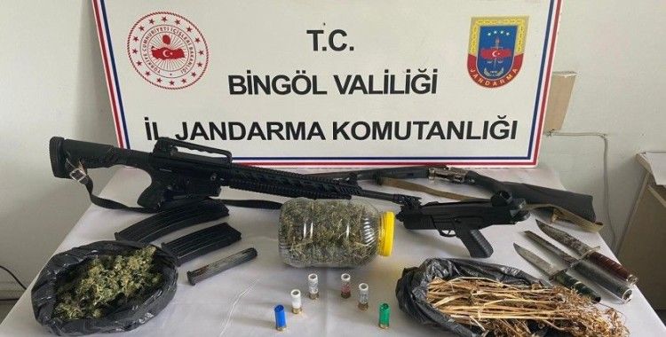Bingöl'de operasyon, silahlar ve uyuşturucu ele geçirildi