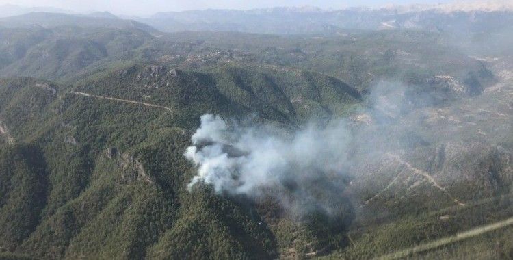 Antalya'daki yangında 10 hektarlık orman yandı
