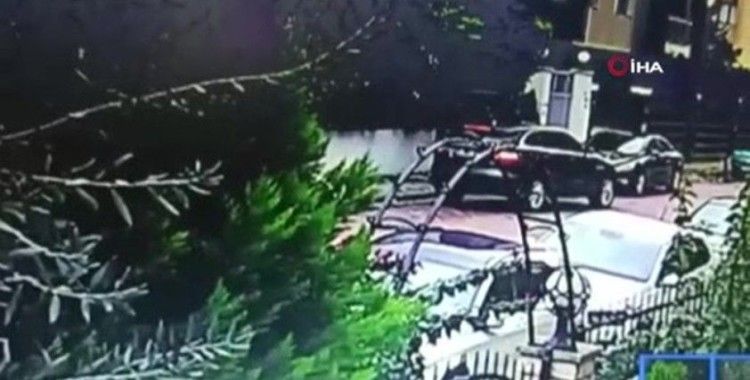 Maltepe’de müteahhide otomobilinde silahlı saldırı kamerada